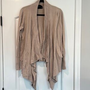 Olive & Olivia Women's Tan Open Front Cardigan Sweater Size Large